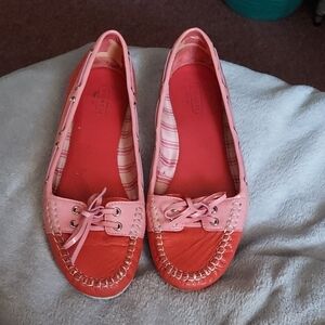 Coach Pink Leather Moccasins for Women
